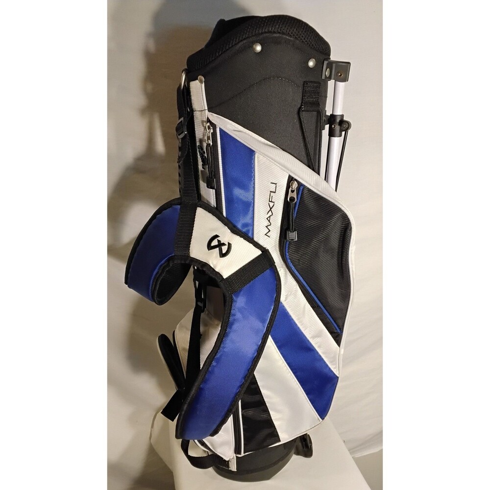 Golf bag Maxfli Rev 3 Kids Stand Golf Bag Blue/Black/White 5- Way 4 Pockets